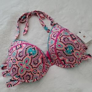 NWT Shade & Shore strappy bikini top - sz 38DD